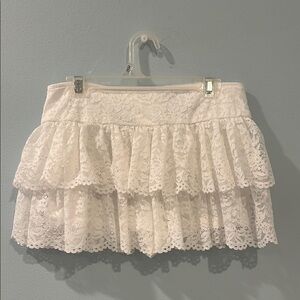 RSQ White Lace Mini Skirt